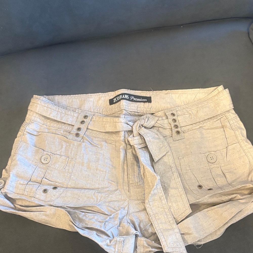 XOXO Women's Light Gray Cargo Shorts